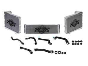 Aluminium radiator for water coolant fluid & hoses SET OF 3. Porsche 718 Boxster Spyder / 718 Cayman GT4 / 991.2 GT3 / GT3 RS - 9P1121251, 9P1121252, 99610613802 - 7086, 7087, 7068